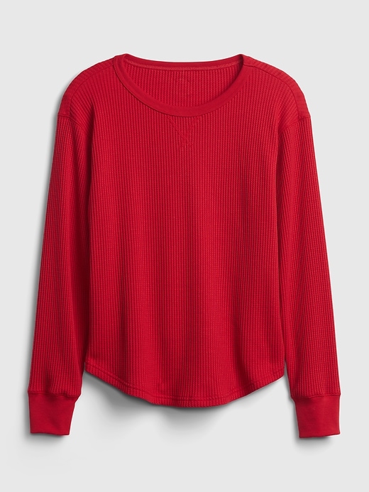 Image number 1 showing, Slouchy Waffle-Knit T-Shirt