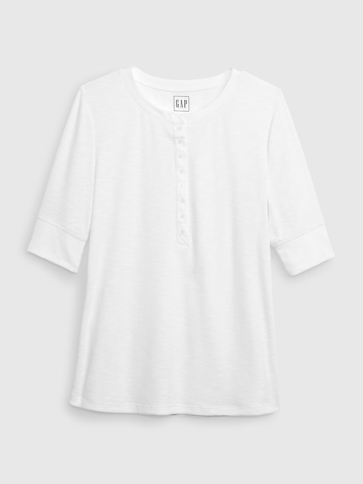 Image number 1 showing, Ribbed Henley T-Shirt