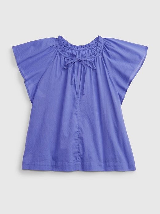 Image number 1 showing, Tie-Front Flutter Sleeve Top