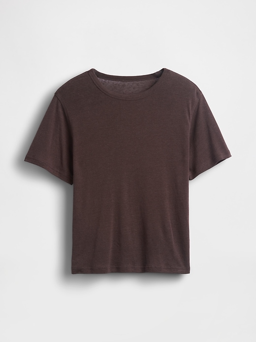 Image number 4 showing, Linen-Blend Relaxed T-Shirt