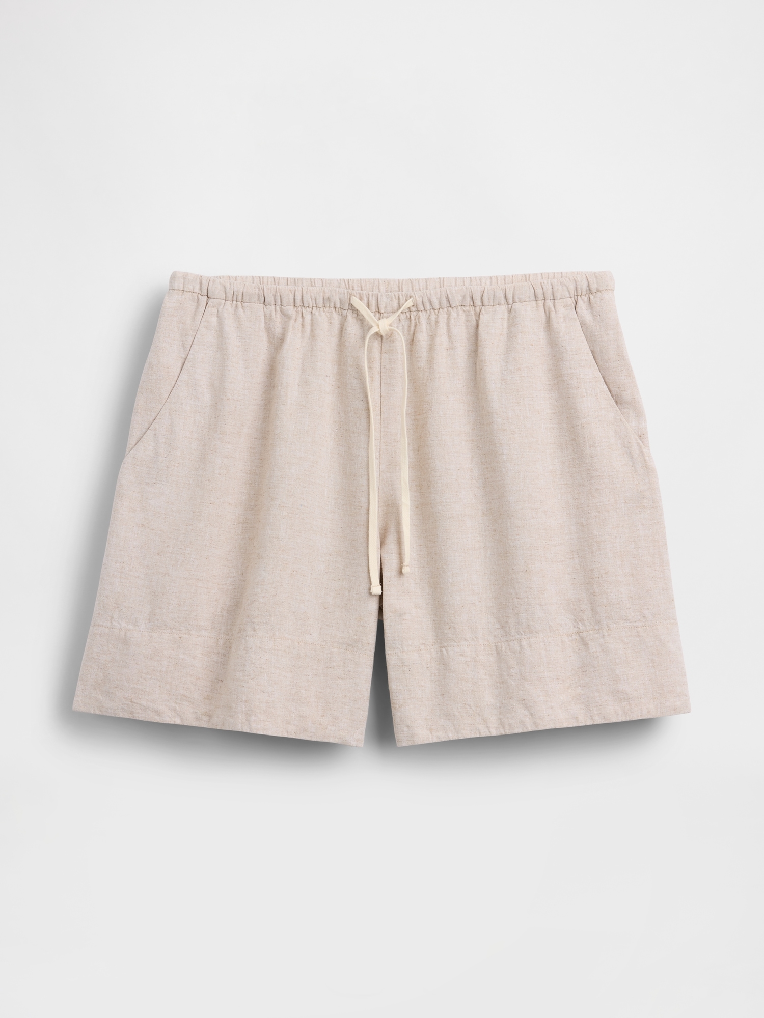 Linen-Blend Easy Shorts