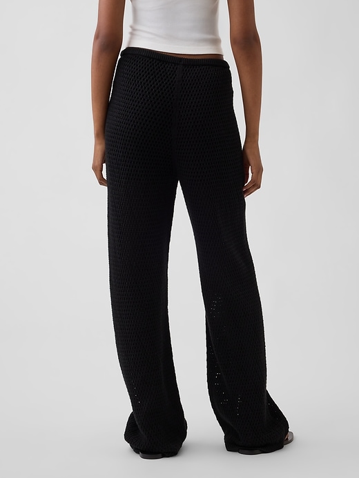 Image number 4 showing, 100% Cotton Crochet Sweater Pants