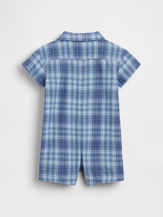 Image number 2 showing, Baby Plaid Shorty One-Piece