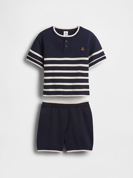 Image number 2 showing, Baby & Toddler Henley Stripe Sweater Set