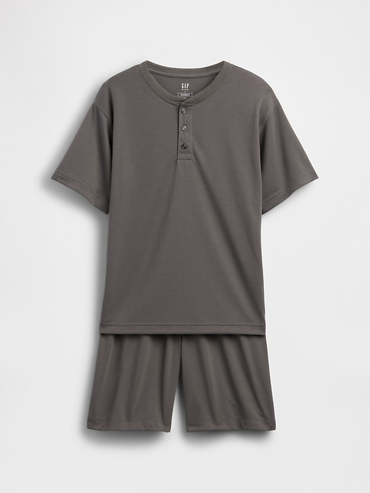 Image number 1 showing, Kids Recycled Henley PJ Set