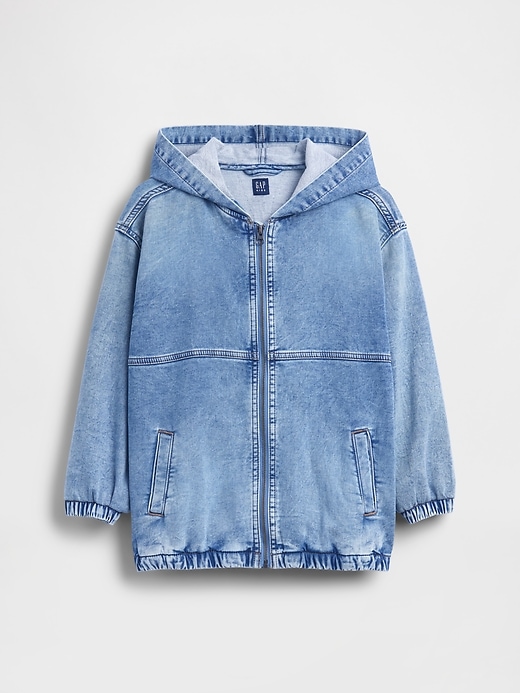Image number 2 showing, Kids Denim Relaxed Hooded Jacket