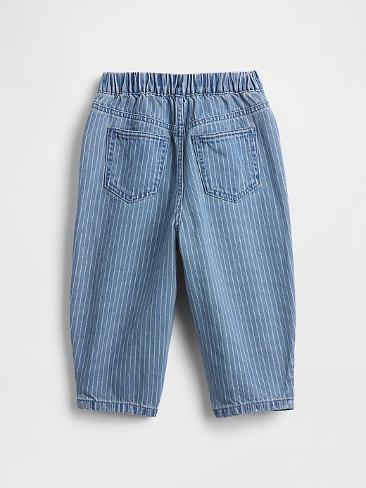 Image number 3 showing, Baby & Toddler Pull-On Barrel Jeans