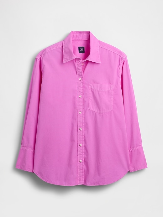 Image number 5 showing, Organic Cotton Poplin Big Shirt