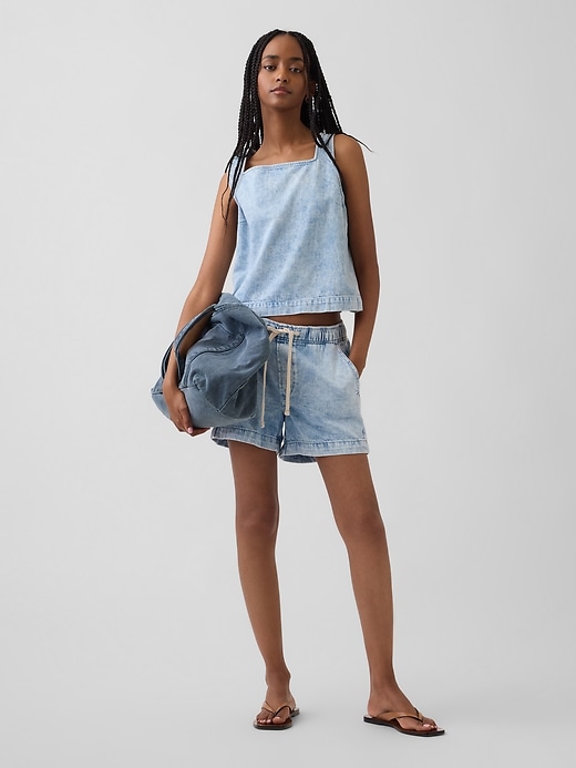 Image number 2 showing, Denim Crop Shell Tank Top