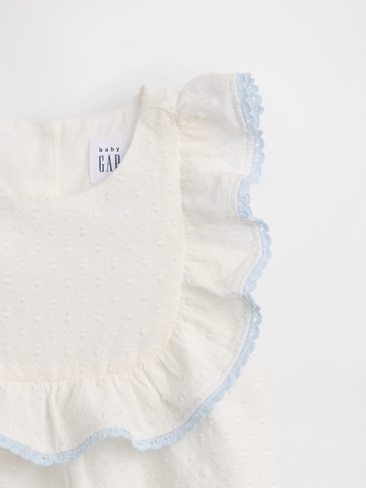Image number 3 showing, Baby Eyelet Bib Outfit Set