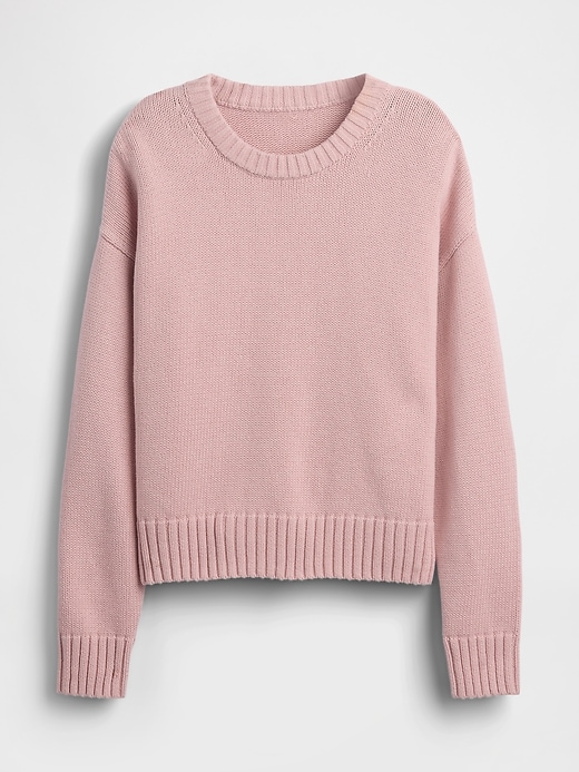Image number 5 showing, 100% Cotton Oversized Crop Sweater