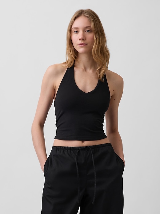 Image number 1 showing, CloseKnit Halter Crop Top