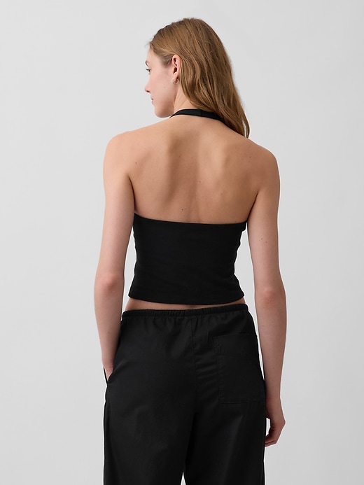 Image number 3 showing, CloseKnit Halter Crop Top