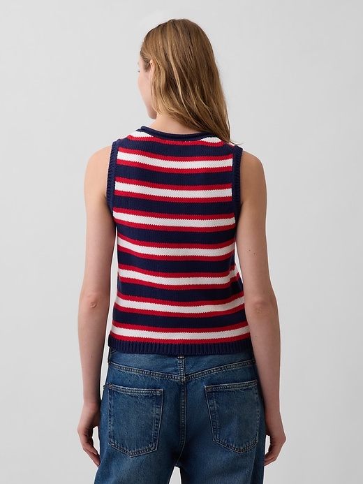 L'image numéro 3 présente Gilet en tricot 100 % coton