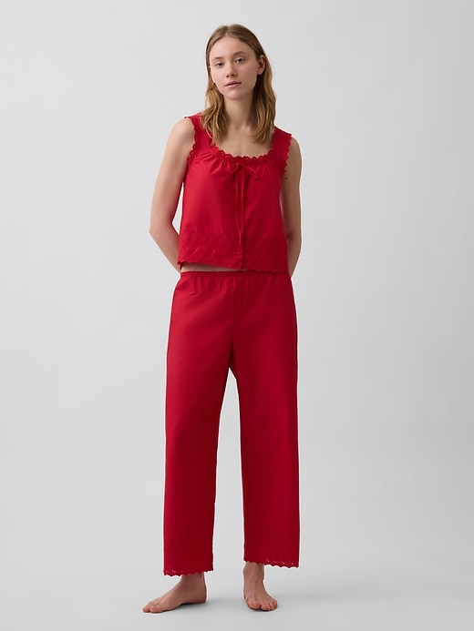 L'image numéro 1 présente Pantalon brodé de pyjama