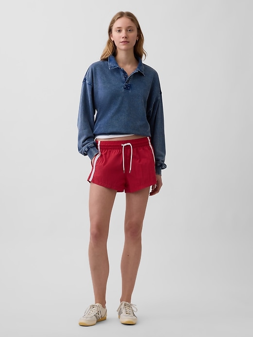 Image number 2 showing, French Terry Oversized Polo Sweatshirt