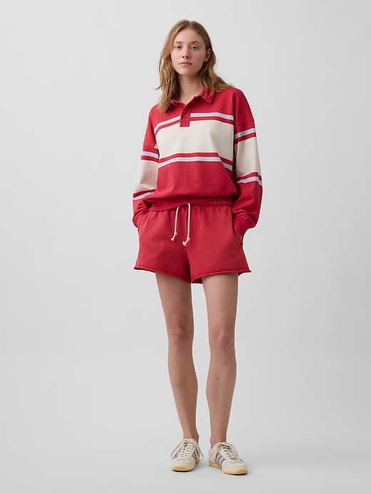 Image number 2 showing, French Terry Oversized Polo Sweatshirt