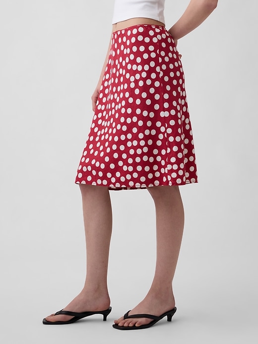 Image number 3 showing, Linen-Blend Dotted Skirt
