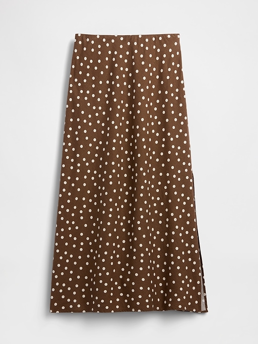 Image number 5 showing, Linen-Blend Maxi Slip Skirt