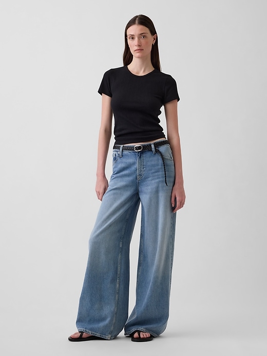 Image number 2 showing, Pointelle Crewneck T-Shirt