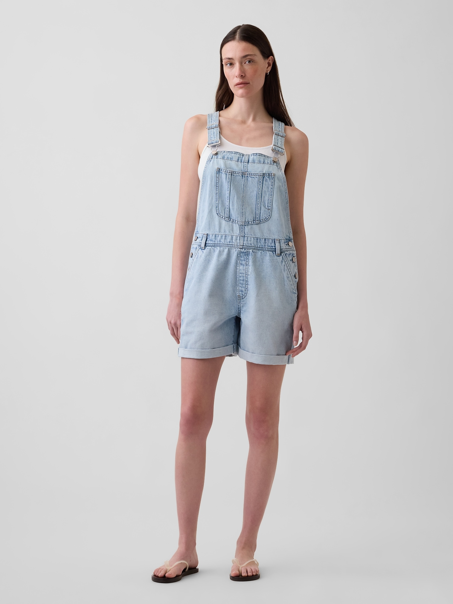 UltraSoft Denim Loose Shortalls
