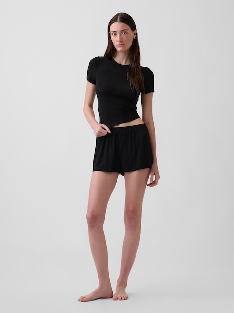 SoftMade Modal Rib PJ Shorts