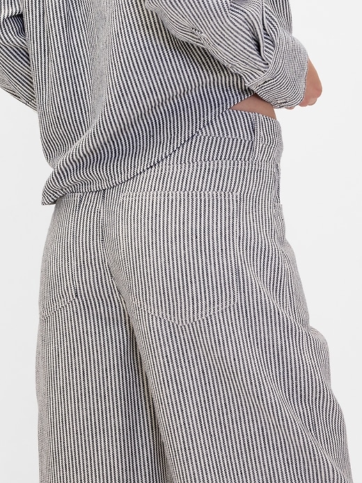 Image number 6 showing, Linen-Cotton Wide-Leg Pants