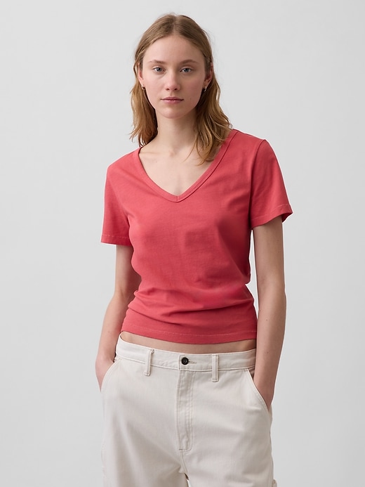 Image number 1 showing, Organic Cotton VintageSoft V-Neck T-Shirt