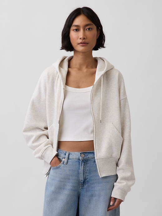 L'image numéro 1 présente Veste à capuchon VintageDoux à couture biseautée