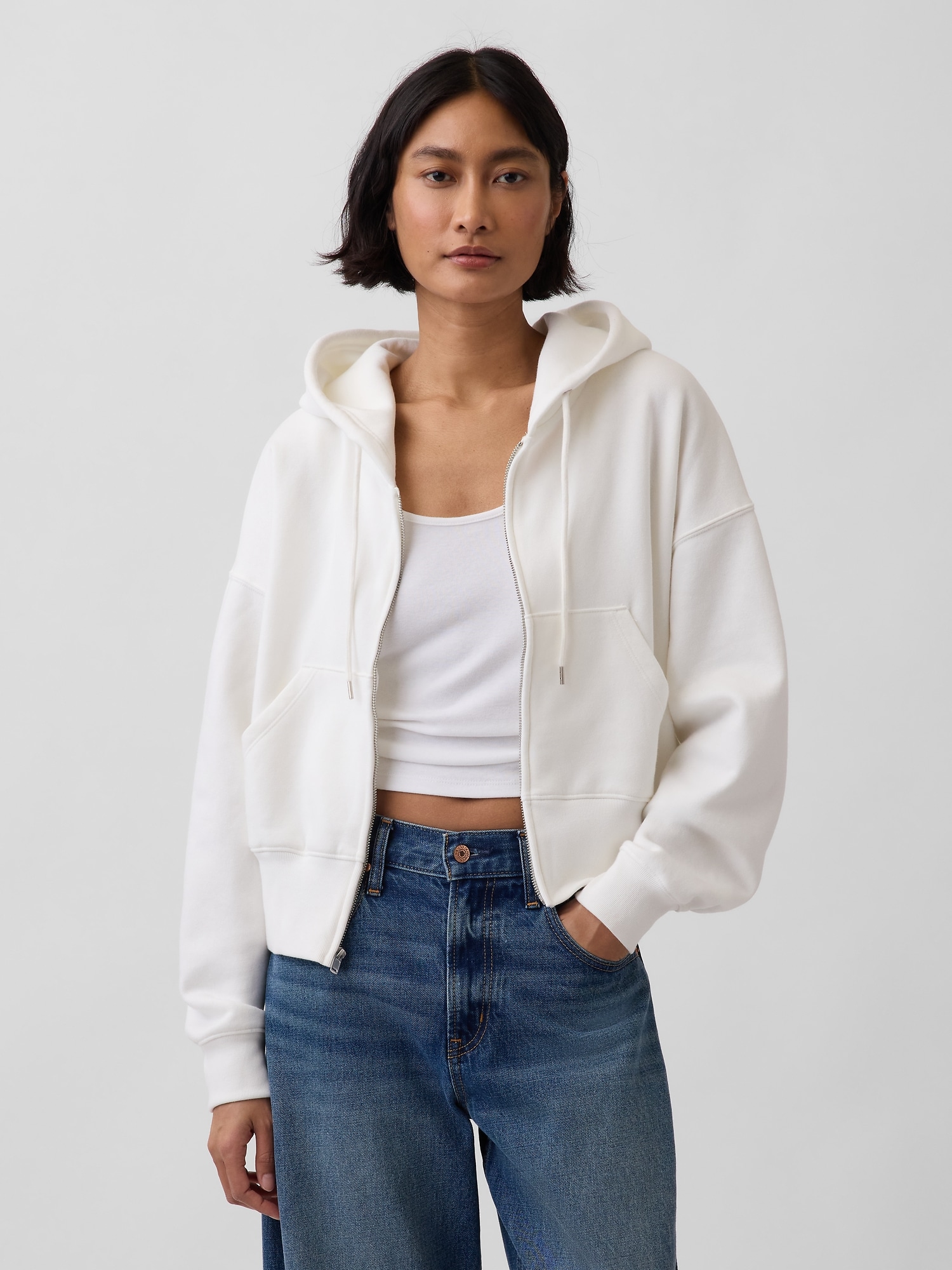 VintageSoft Wedge Zip Hoodie