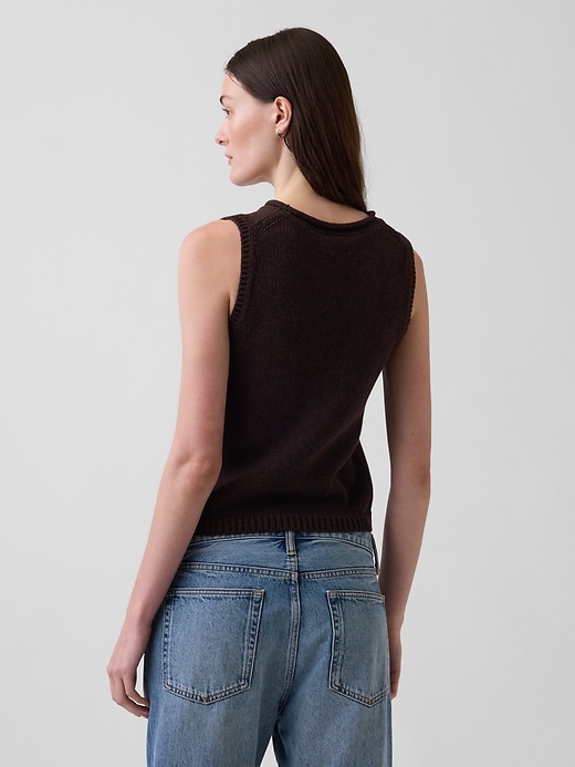 L'image numéro 3 présente Gilet en tricot 100 % coton