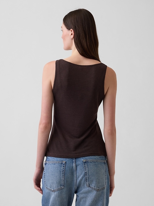 L'image numéro 3 présente Camisole en mélange de lin