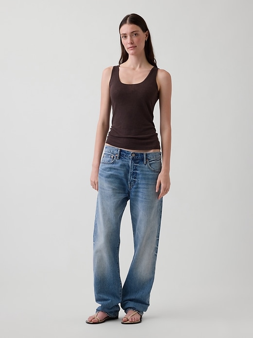 L'image numéro 2 présente Camisole en mélange de lin
