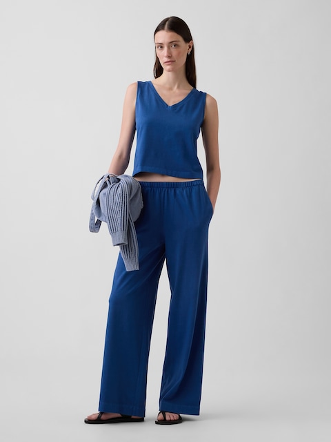 Knit Wide-Leg Pants