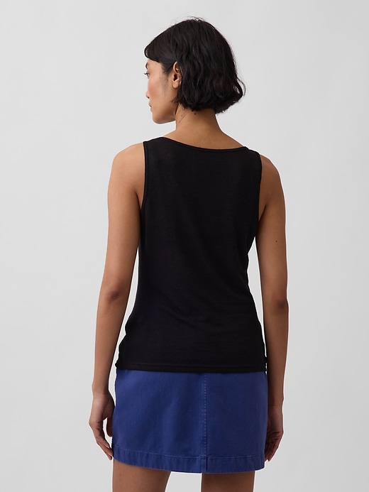 L'image numéro 3 présente Camisole en mélange de lin