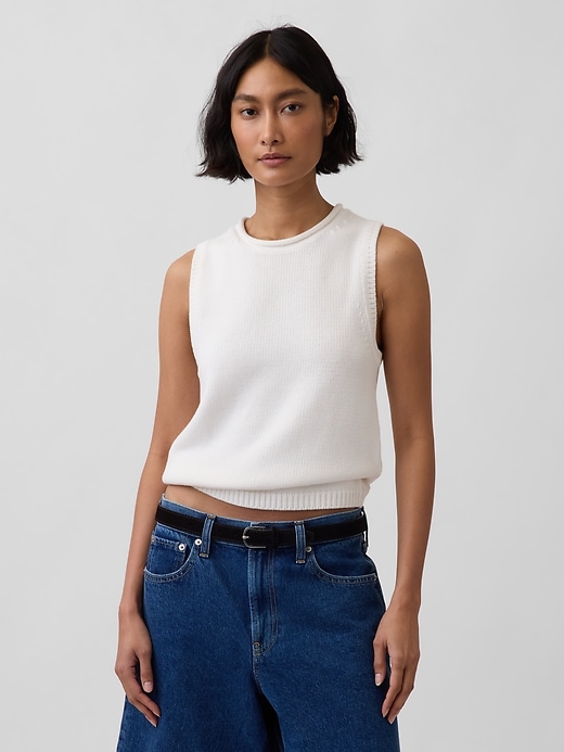 L'image numéro 1 présente Gilet en tricot 100 % coton