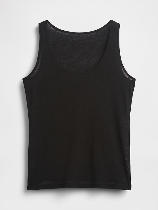 L'image numéro 5 présente Camisole en mélange de lin