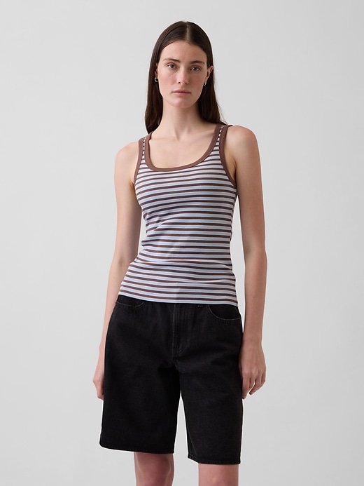 Image number 1 showing, Rib Scoop Tank Top