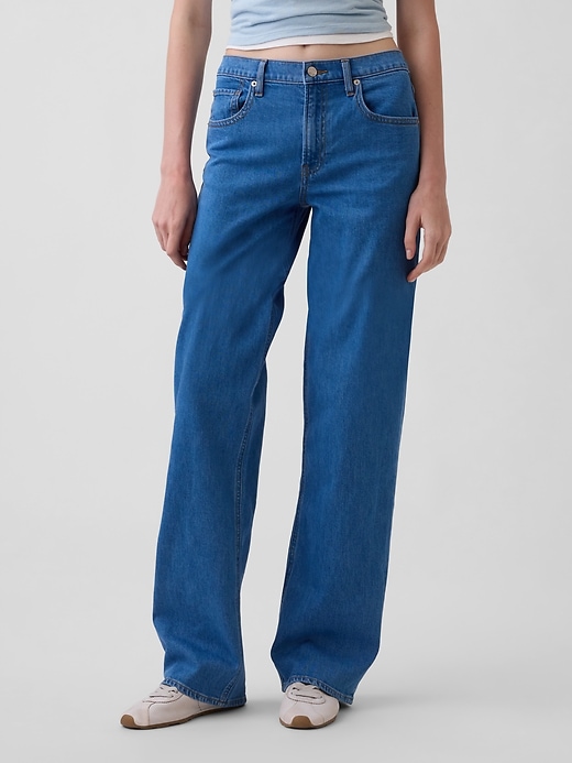 L'image numéro 2 présente Jean ample années 90 à taille basse