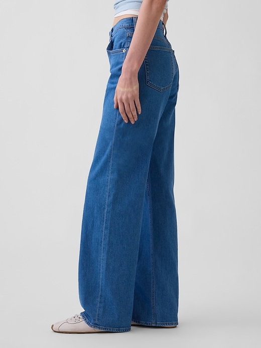 L'image numéro 3 présente Jean ample années 90 à taille basse