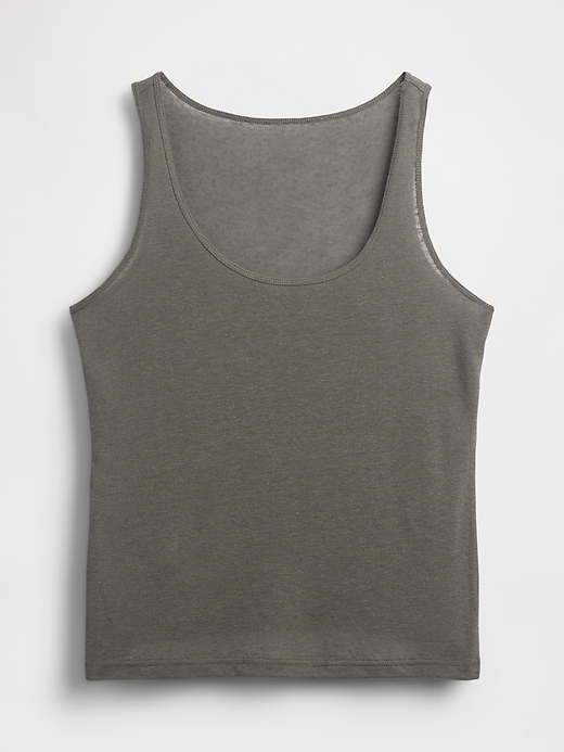 L'image numéro 5 présente Camisole en mélange de lin