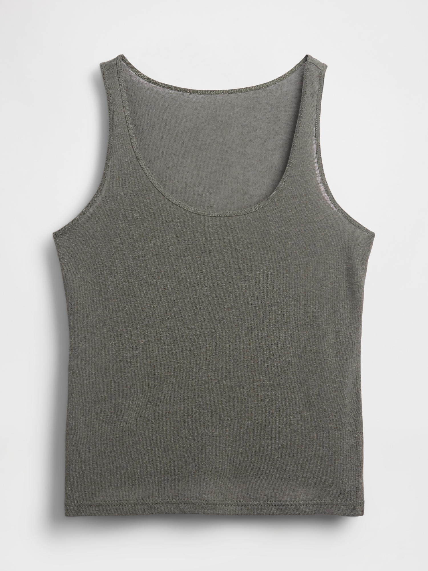 Linen-Blend Tank Top