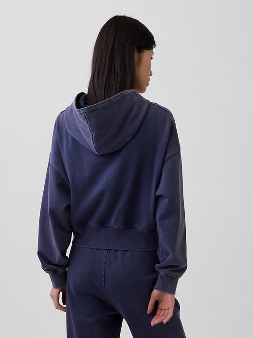 L'image numéro 3 présente Veste à capuchon en jersey bouclette VintageDoux