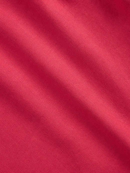 L'image numéro 4 présente Jupe longue à taille extensible en mélange de lin