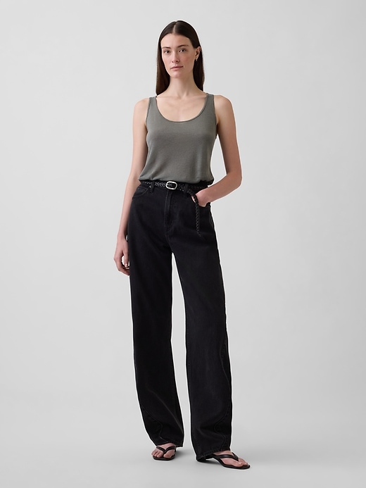 L'image numéro 2 présente Camisole en mélange de lin