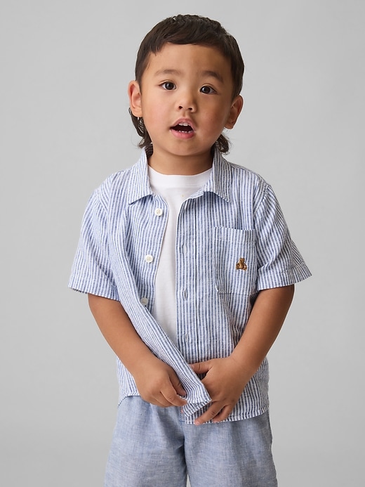 Image number 1 showing, Baby & Toddler Linen-Cotton Shirt