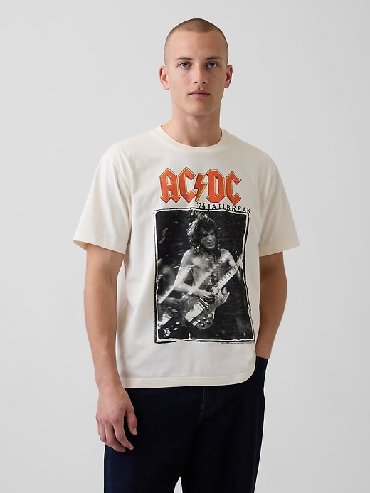 Image number 1 showing, AC/DC Relaxed Graphic T-Shirt