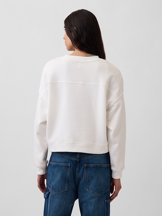 L'image numéro 3 présente Chandail en coton ouaté ras du cou à couture biseautée VintageDoux