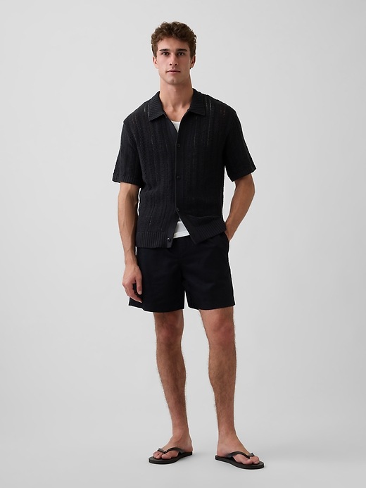 Image number 2 showing, Herringbone Crochet Sweater Shirt