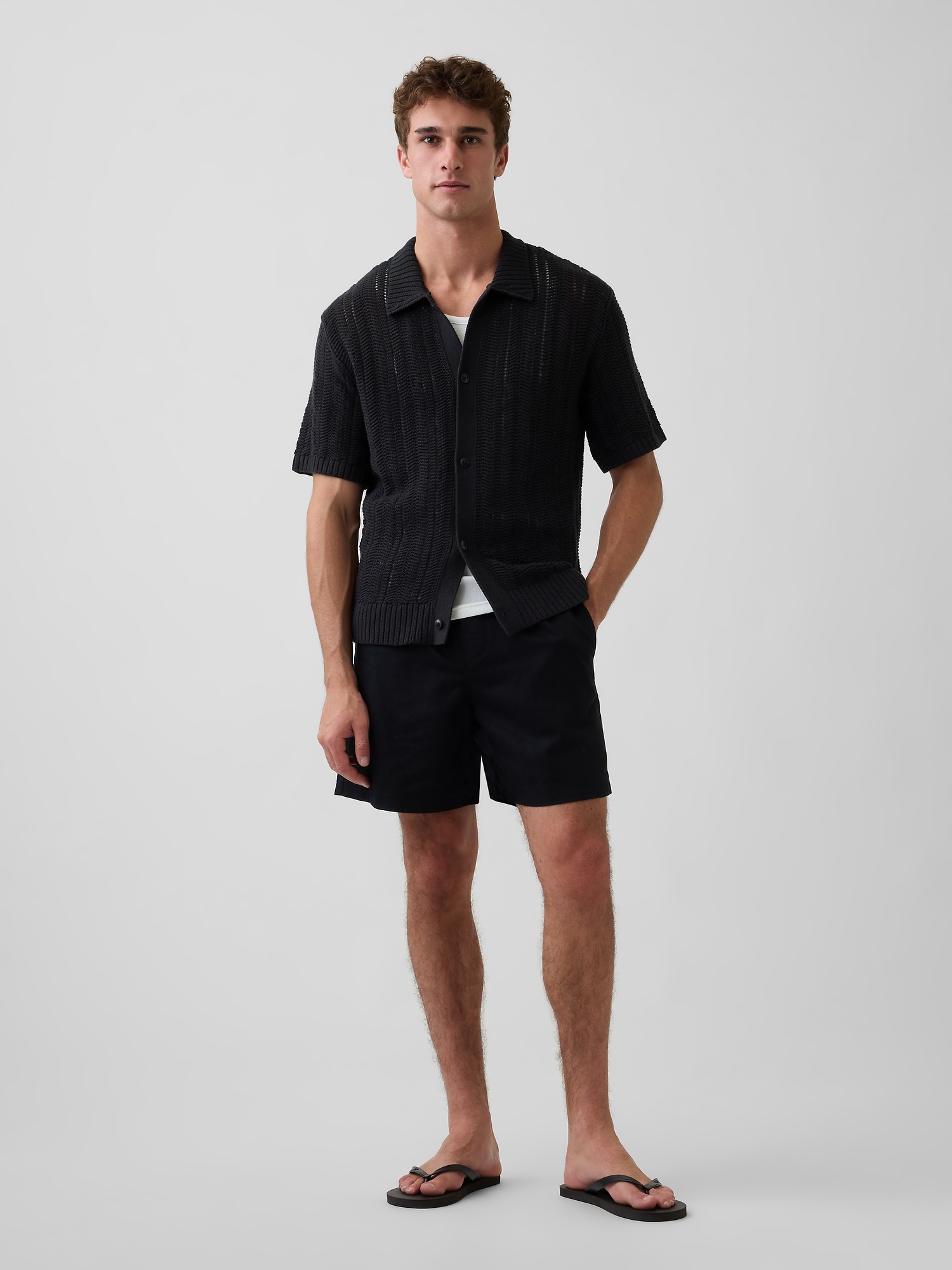 Herringbone Crochet Sweater Shirt